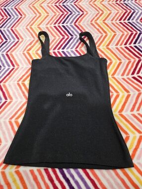 Alo Ribbed Minimalist Tank Top Size S